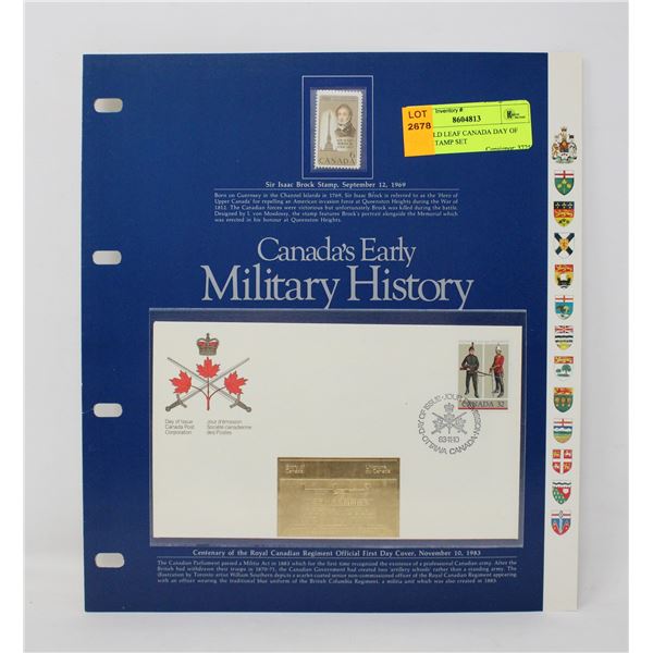 24K GOLD LEAF CANADA DAY OF ISSUE STAMP SET