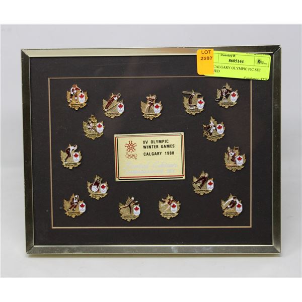1988 CALGARY OLYMPIC PIC SET FRAMED