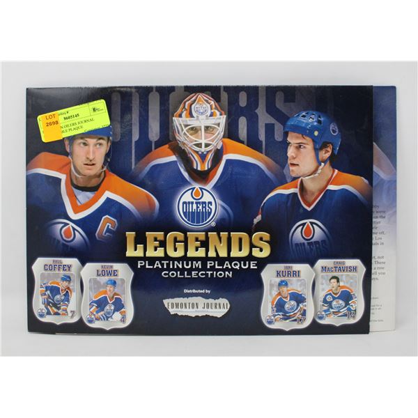 EDMONTON OILERS JOURNAL COLLECTIBLE PLAQUE