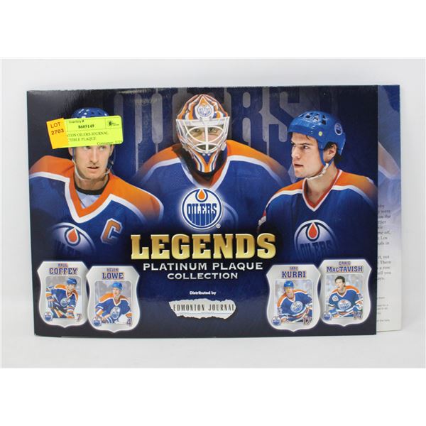 EDMONTON OILERS JOURNAL COLLECTIBLE PLAQUE