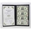 Image 1 : BOOK WITH 4 UNCUT US $1 BILLS WITH COA
