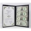 Image 1 : BOOK WITH 4 UNCUT US $1 BILLS WITH COA