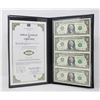 Image 1 : BOOK WITH 4 UNCUT US $1 BILLS WITH COA