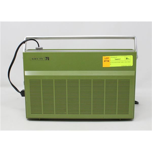 VINTAGE SEARS PORTABLE RECORD PLAYER