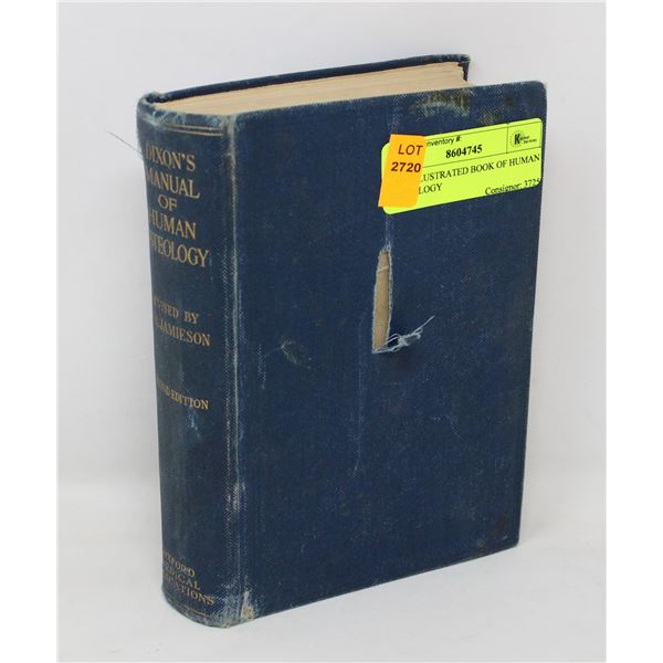 1937 ILLUSTRATED BOOK OF HUMAN OSTEOLOGY