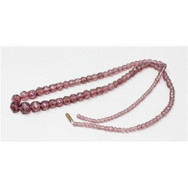 PURPLE BEADED NECKLACE