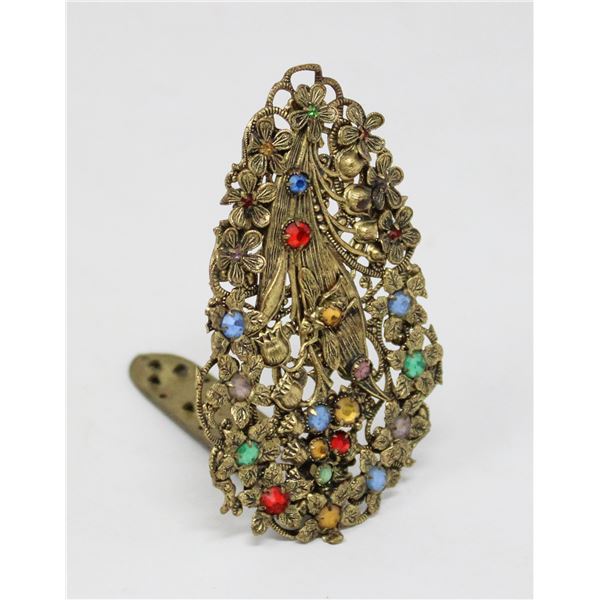 FLORAL THEME AND BEE  BROOCH CLASP