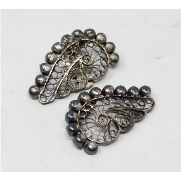 VINTAGE FILIGREE CLIP EARRINGS