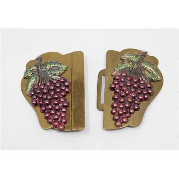 VINTAGE GRAPE THEME BUCKLE CLASP