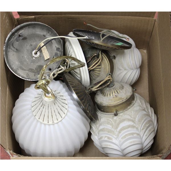 ASSORTED VINTAGE LIGHT FIXTURES
