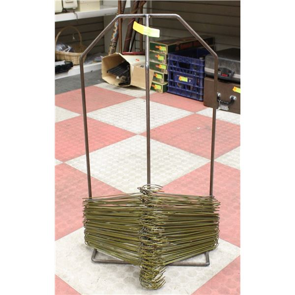 ANTIQUE HANGER RACK HOLDER WITH HANGERS