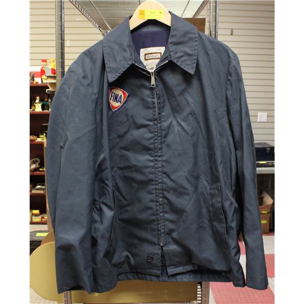 VINTAGE FINA GAS STATION JACKET SIZE LARGE