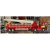 Image 1 : LARGE PRESSED STEEL FIRETRUCK W EXTENSION LADDER