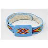 Image 1 : INDIGENOUS BEADED BELT BLUE 31-34 IN