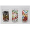 Image 1 : LOT OF THREE VINTAGE COKE TUMBLER GLASSES