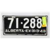 Image 1 : 1948 ALBERTA LICENCE PLATE