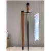 Image 1 : NEW Collector Leather Wrapped Sword approx 28 inch blade with sheath