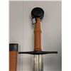 Image 3 : NEW Collector Leather Wrapped Sword approx 28 inch blade with sheath
