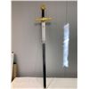 Image 1 : NEW collector King Arthur Excalibur Replica Sword with wall hanger plaque approx 30 inch blade