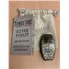 Image 1 : FIVE TROY OUNCE .999 Fine Pure Silver Bullion HAND POURED Tombstone Silver Nugget with certificate o