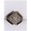 Image 2 : Ladies 10K Gold Cluster Diamond Dress Ring .91 Carat Diamonds with appraisal certificate $5,200.00