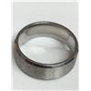 Image 2 : Gents Titanium Brushed Steel Band size 10