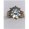 Image 2 : Ladies 14K GP 2.0 carat solitaire brilliant cut stone engagement ring