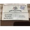 Image 2 : Bee & Willow Autumn Floral Bath Rug (2- 20in x 30in)