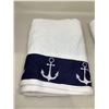 Image 2 : Homewear Cotton Nautical Bath Towels (2- 27in x 52in)