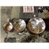 Image 3 : Set of 3 Glass Stemware Tealight Candle Holders
