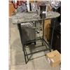 Image 1 : Bar style tall table with faux marble finish