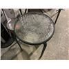 Image 2 : Gray Metal & Glass top Patio Side table