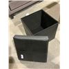 Image 2 : Dark Brown 18"x18" padded ottoman with inside storage