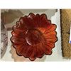 Image 2 : Lot of 2 Red Glass Accent Bowls