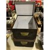Image 1 : Set of 2 Faux Suede Brown Storage Boxes