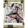 Image 3 : Wei Yang "Graffiti Series" Canvas Print Set of 2 " Lover Kissing & Hello Jazz Hand in Hand"