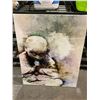 Image 1 : Large Praying Buddha Canvas Print on wooden frame