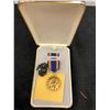Image 1 : United States Army air medal awarded during Vietnam conflict and United States Marine Corps badge
