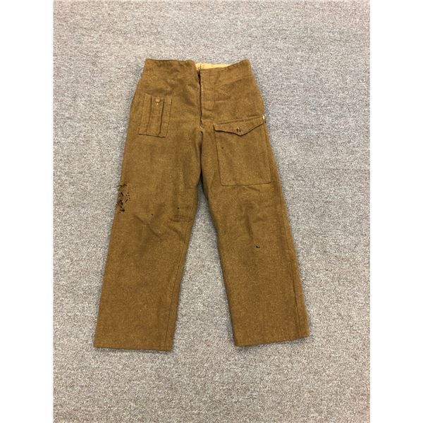 1942 British Battle Dress Trousers - size 16 (mothing but repairable)