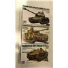 Image 1 : Three Tamiya 1/35th Scale Started Military Model Tank Armour Kits - German & Russian
