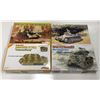 Image 1 : Four Dragon 1/35th Scale Started Military Model Tank Armour Kits - 2 German Tanks & 1 Russian Tank