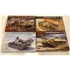 Image 1 : Four Trumpeters 1/35th Scale Started Military Model Tank Armour Kits - 3 Paper Panzers