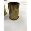 Image 2 : Lot of 3 WWI Trench Art Gun Shells & WWI Oil Can 1916 Dusseldorf
