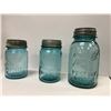 Image 2 : Three mason jars (assorted sizes) & punch jar with tap