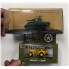 Image 2 : 1/72nd Scale Die-cast Models Sherman Tank & 3 Willys Jeeps