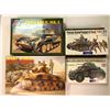 Image 1 : Lot of 4 1/35th started plastic model military armour kits