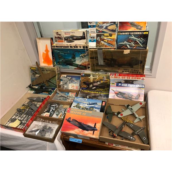 Mix lot of 1/72nd & 1/48th Scale Started & Unstarted Aircraft Models ...