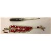 Image 1 : Very early 1800's skinning knife, inlaid handle - 10 1/2in
