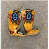 Image 1 : Hand crafted knee high moccasins by native artist Mary Knighthorse. - 15in size 8