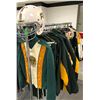 Image 1 : Rack full of football sports wear including shirts, pants and jackets etc. comes with one football h